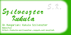 szilveszter kukula business card